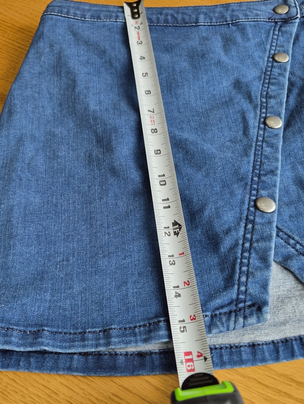 Free People Notched Denim Mini Skirt Size 8 - Picture 10 of 10